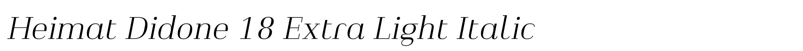 Heimat Didone 18 Extra Light Italic